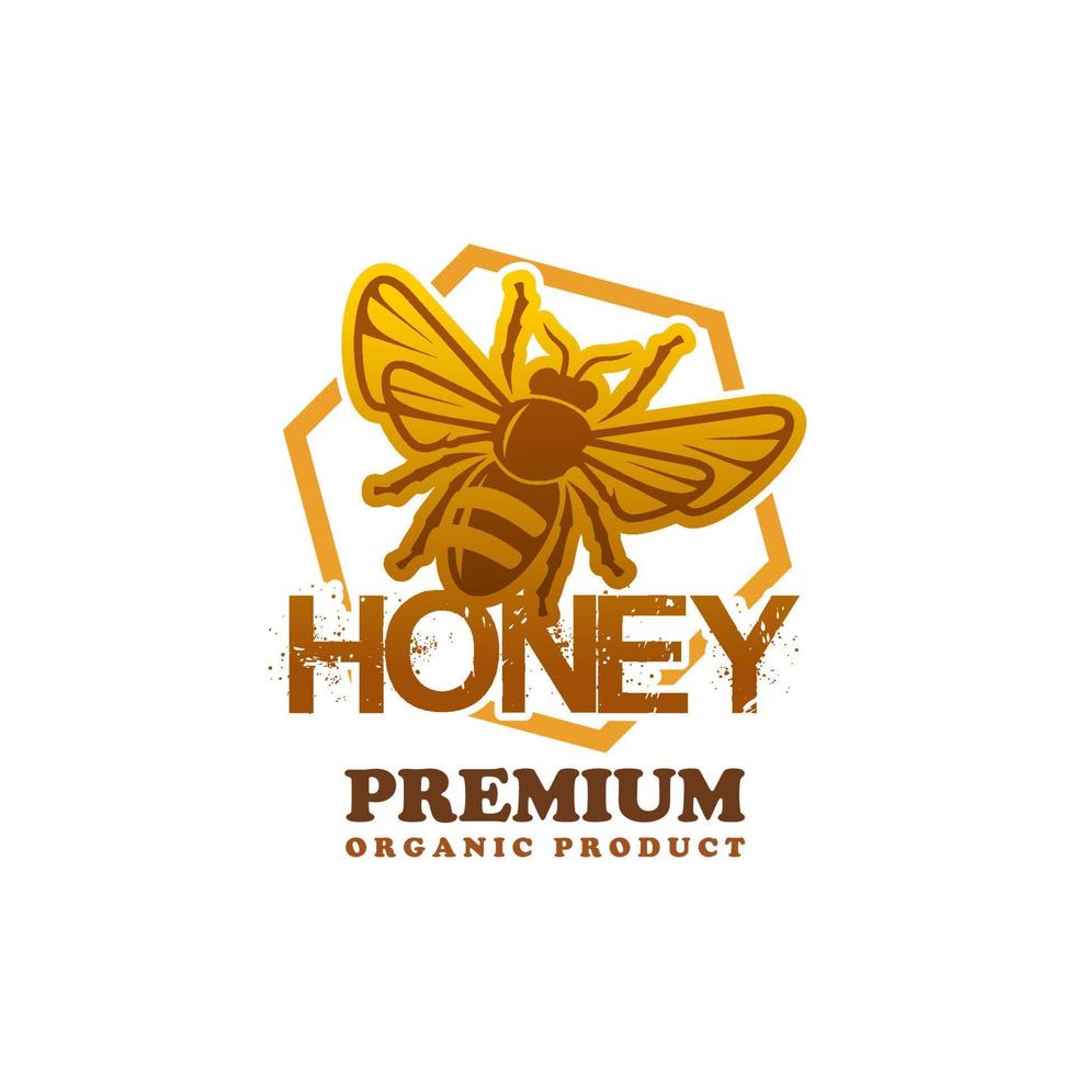 produit de miel abeille vecteur icône de produit premium