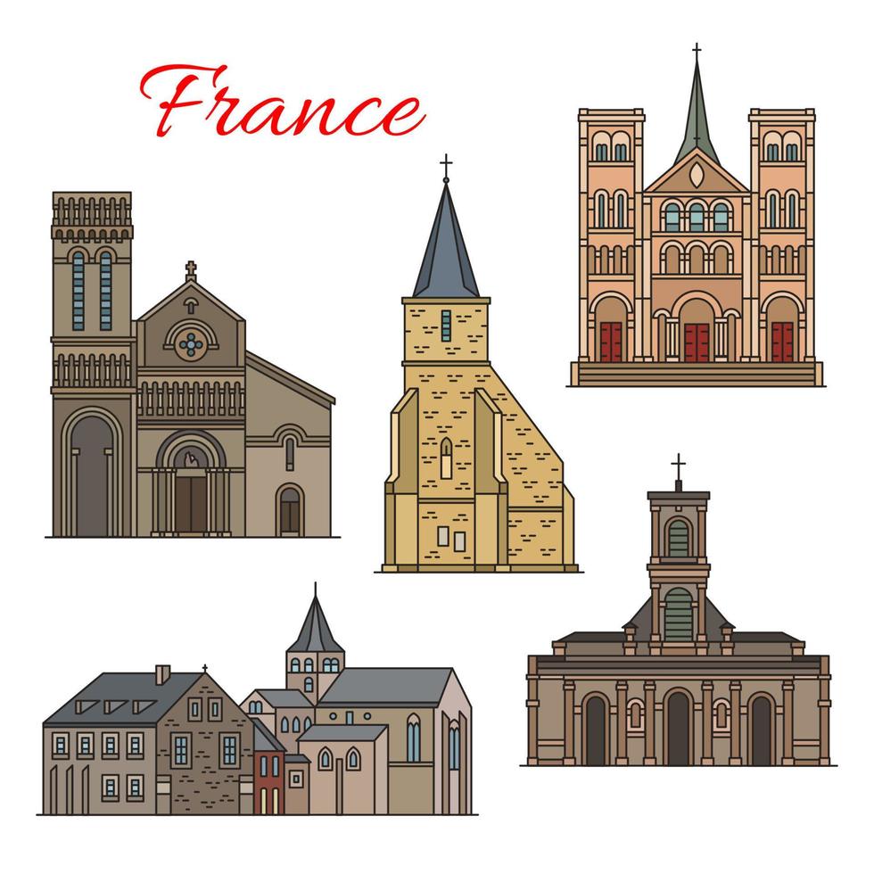 icône de repère de voyage français de l'architecture du havre vecteur