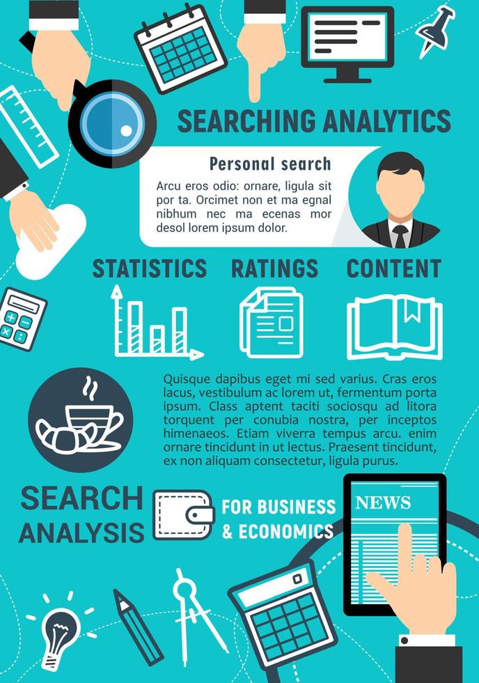 recherche de vecteur de technologie numérique analytique