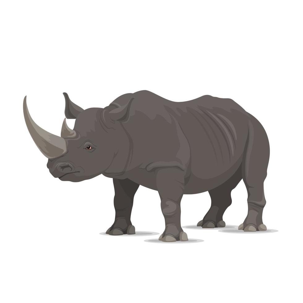 rhinocéros vecteur animal sauvage icône isolé