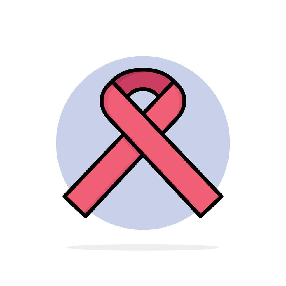 ruban sensibilisation cancer abstrait cercle fond plat couleur icône vecteur