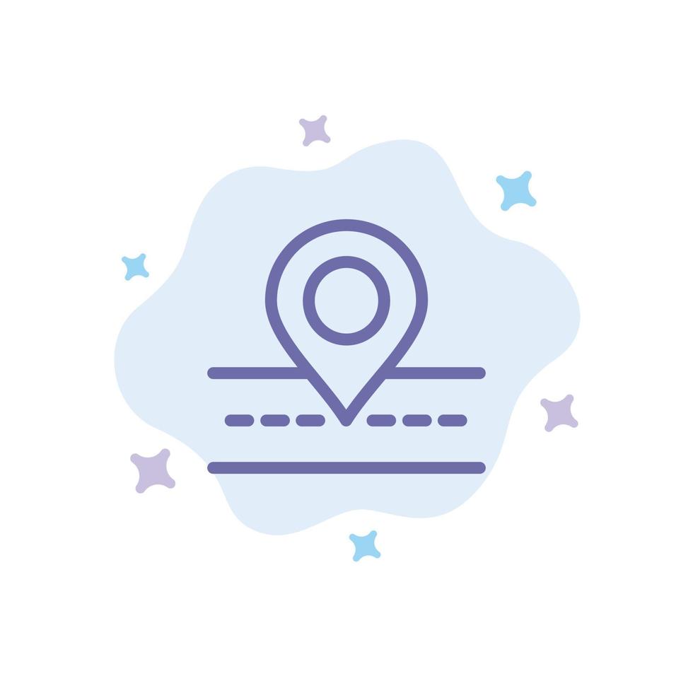 icône bleue de carte de chemin de localisation de route sur le fond abstrait de nuage vecteur