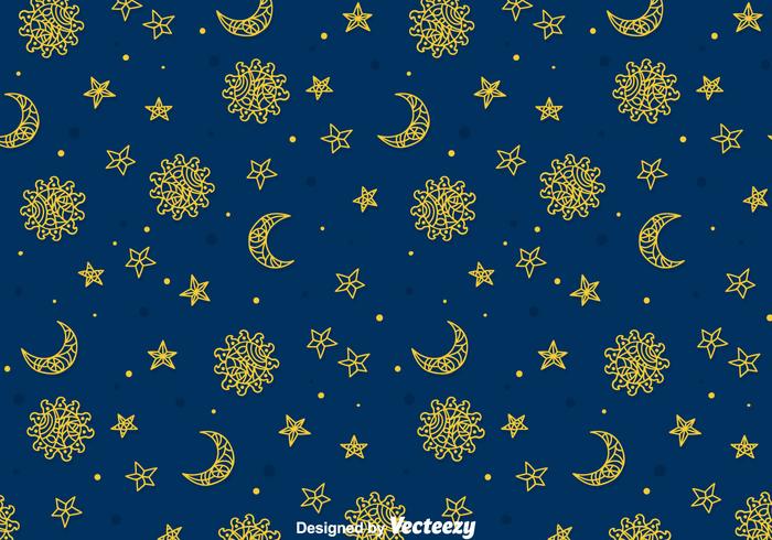 Soleil, lune et soleil gipsy seamless pattern vecteur