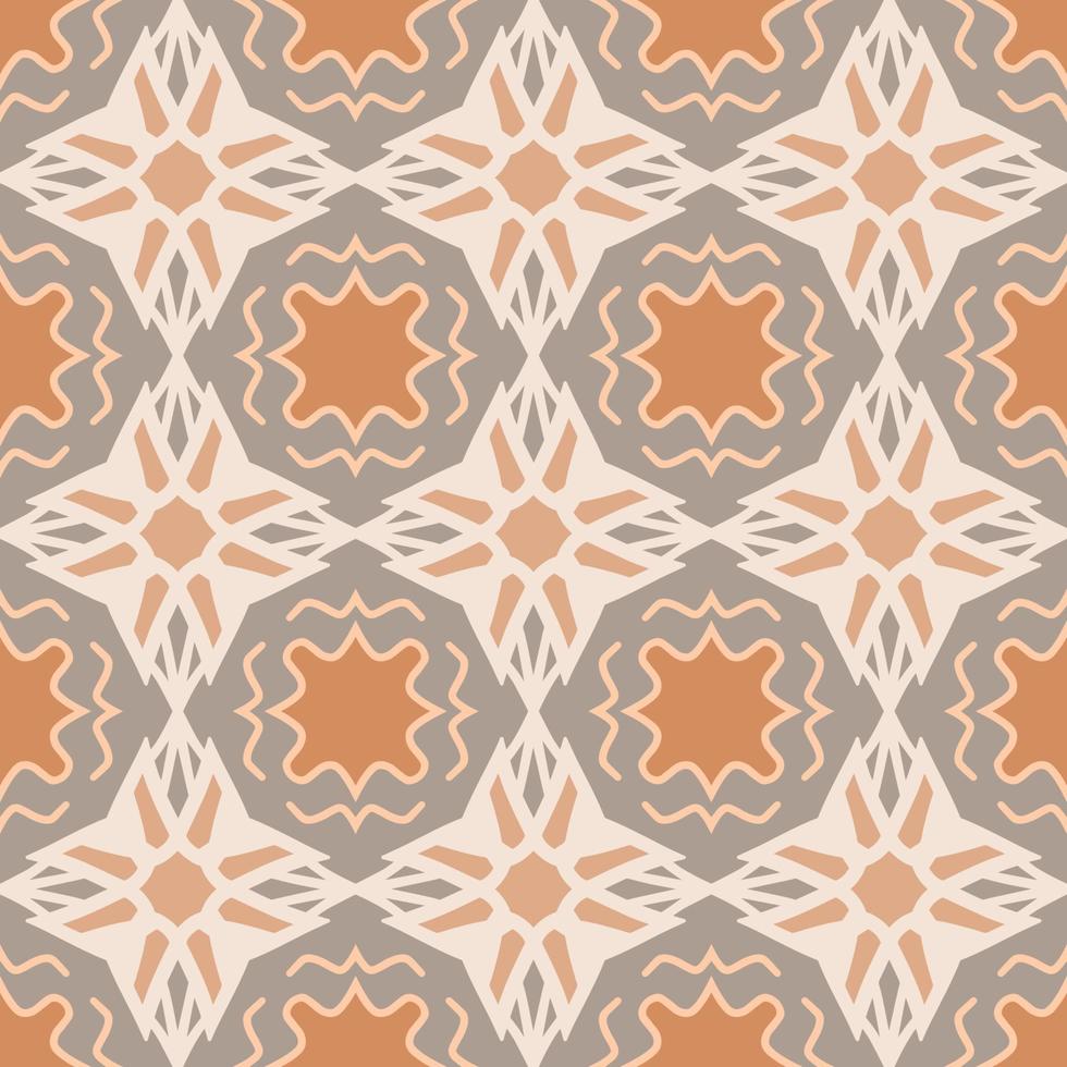 motif géométrique sans couture avec forme tribale. motif conçu en style ikat, aztèque, marocain, thaïlandais, arabe de luxe. idéal pour les vêtements en tissu, la céramique, le papier peint. illustration vectorielle. vecteur