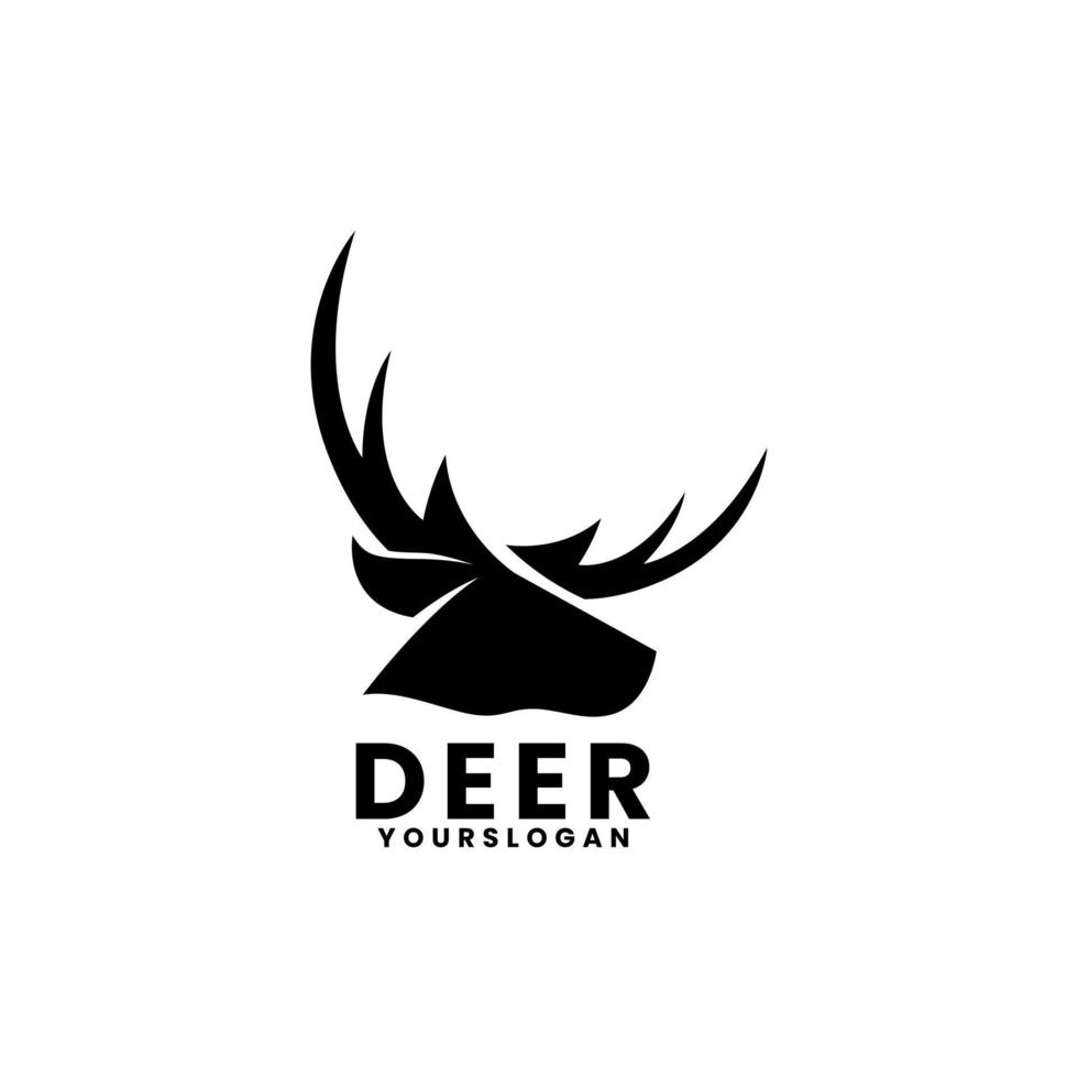 modèle de conception de logo tête de cerf vecteur