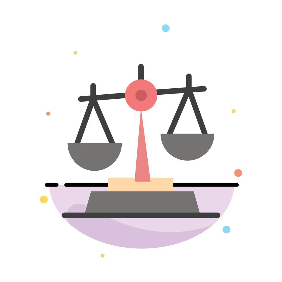 gdpr justice law balance résumé modèle d'icône de couleur plate vecteur