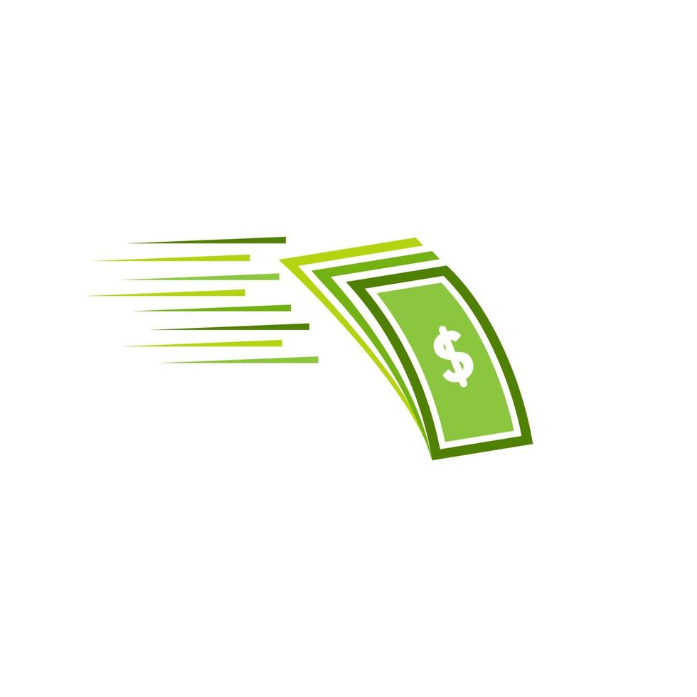 icône d'argent rapide, conseil financier, planification de vos finances, modèle de conception d'icône de logo financier vecteur