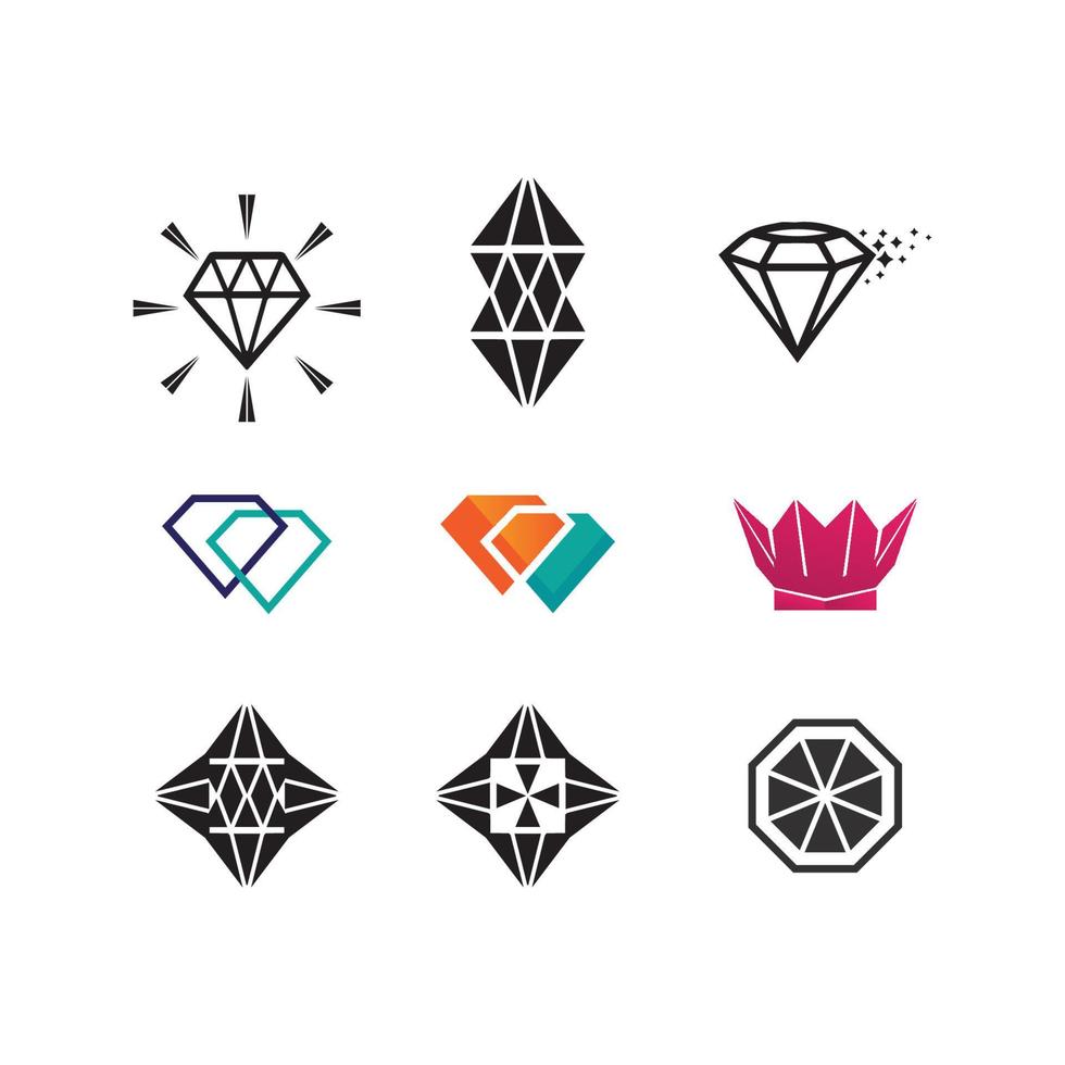 modèle de logo de diamant vecteur