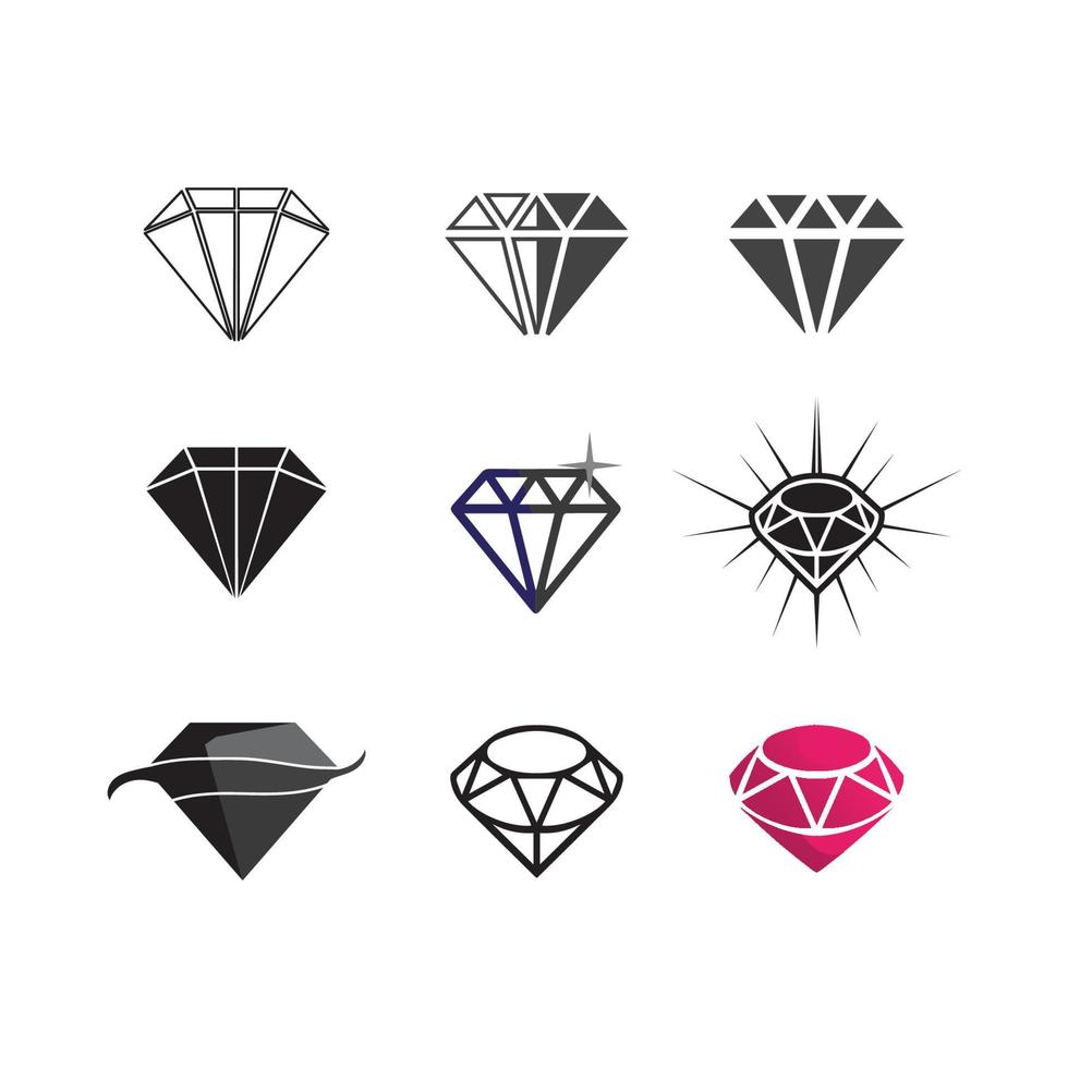 modèle de logo de diamant vecteur