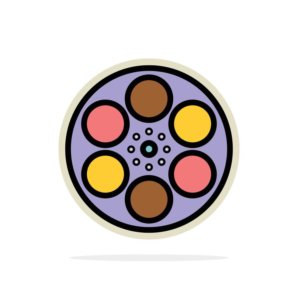 film bobine de film bande de réservoir abstrait cercle fond plat couleur icône vecteur