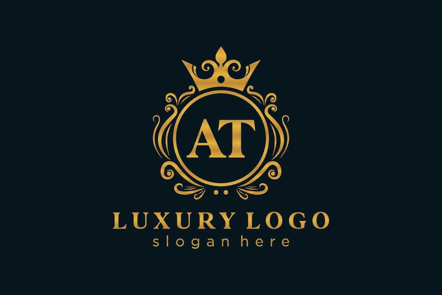 initial à la lettre modèle de logo de luxe royal dans l'art vectoriel pour le restaurant, la royauté, la boutique, le café, l'hôtel, l'héraldique, les bijoux, la mode et d'autres illustrations vectorielles.