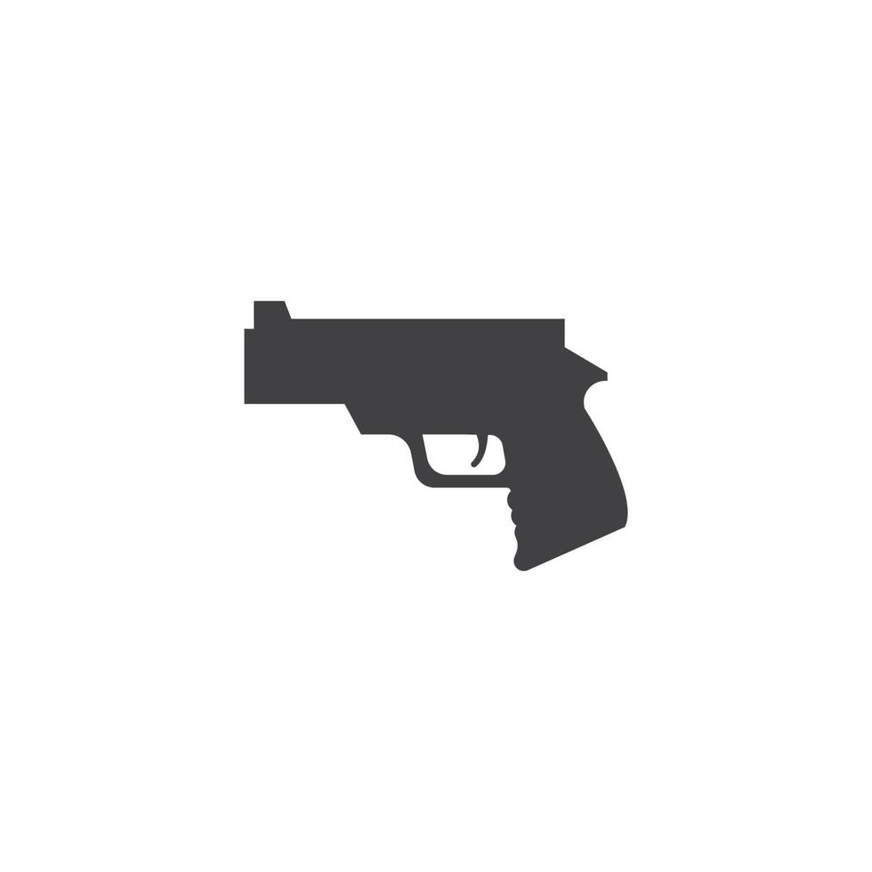 icône de vecteur de modèle d'illustration de pistolet