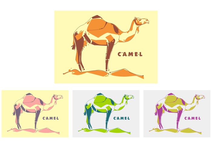 Camel in Popart Portrait - Gratuit vecteur