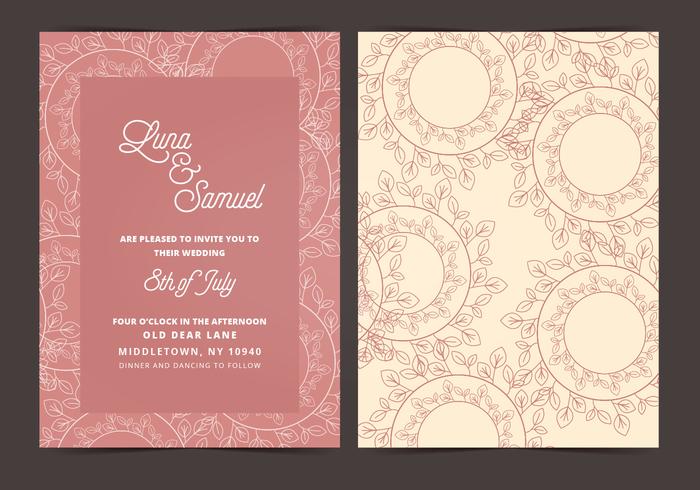 Invitation de mariage vectoriel