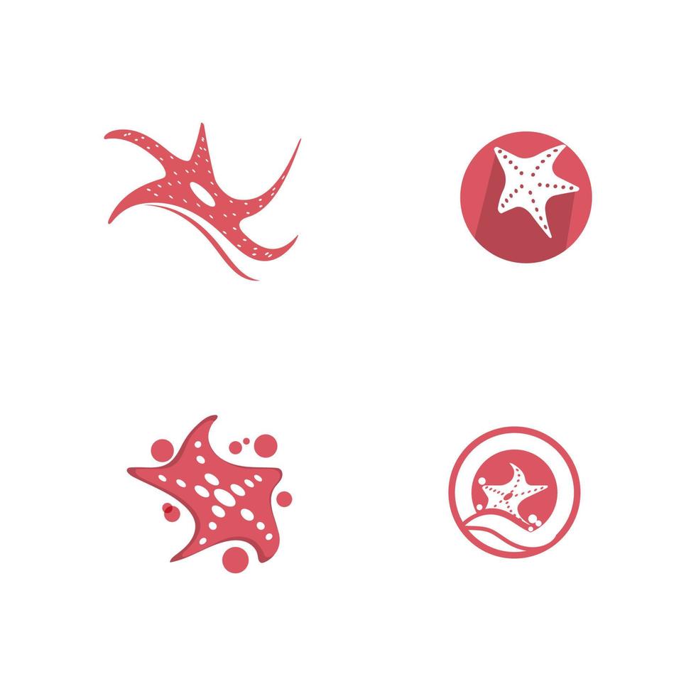 conception d'illustration d'icône de vecteur de mer étoile