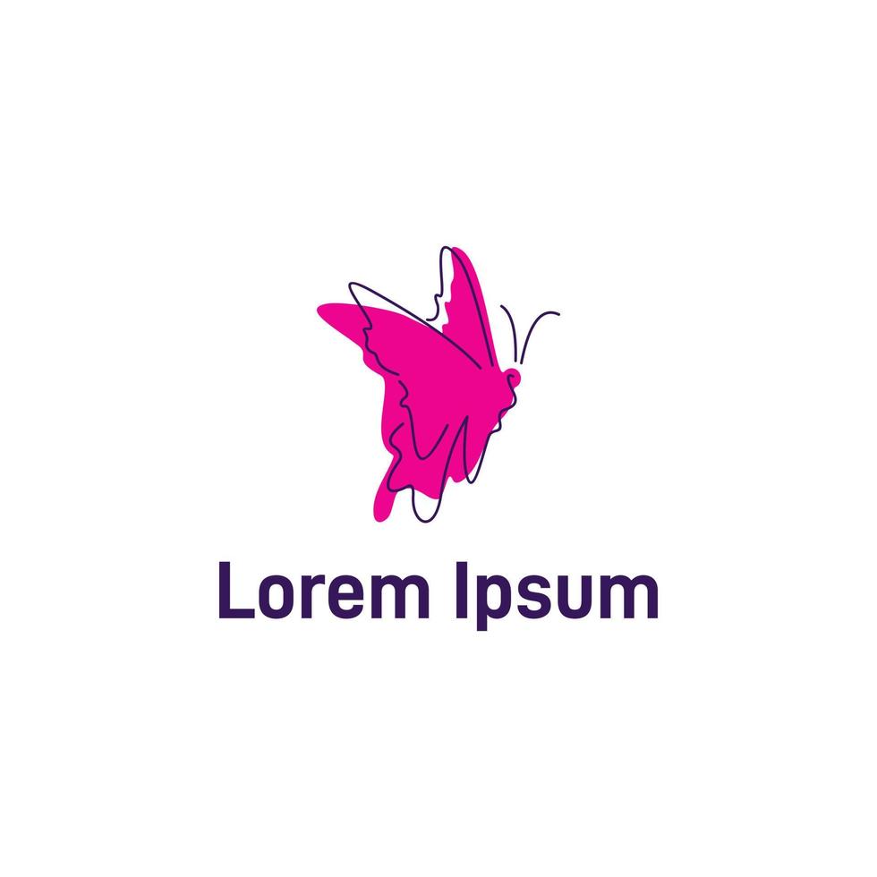 inspiration de conception de logo papillon abstrait vecteur