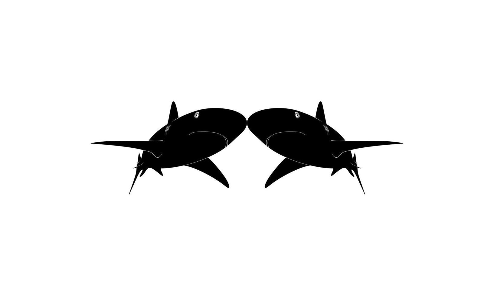 silhouette de requin pour logo, pictogramme, site Web, illustration d'art, infographie ou élément de conception graphique. illustration vectorielle vecteur