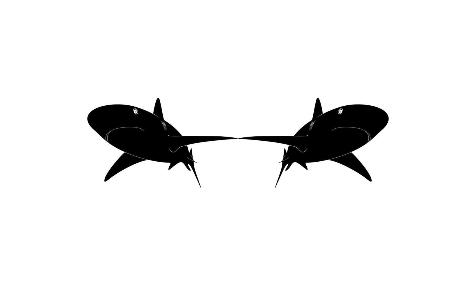 silhouette de requin pour logo, pictogramme, site Web, illustration d'art, infographie ou élément de conception graphique. illustration vectorielle vecteur