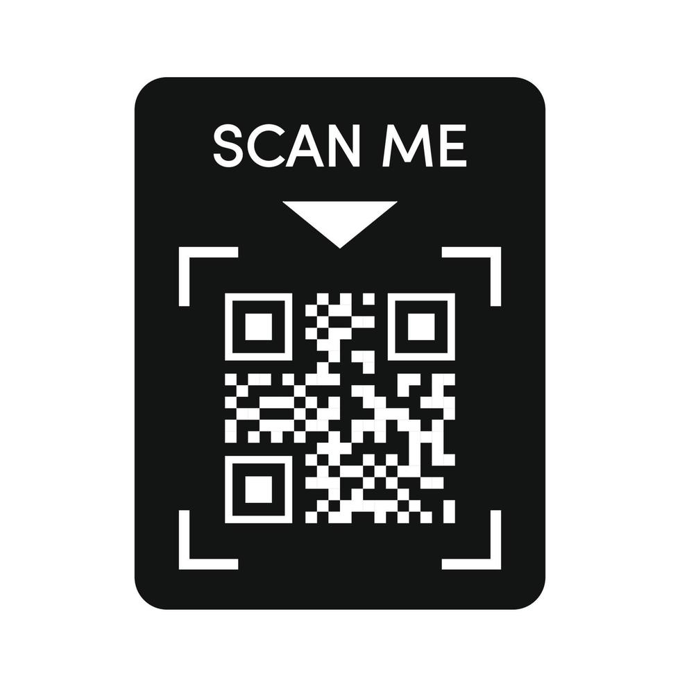 qr code cadre vecteur couleur noire