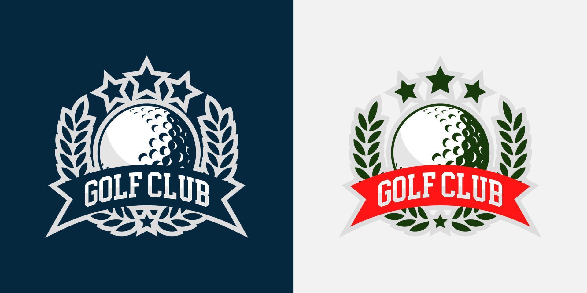 modèle de logo de golf. logo moderne et symbole du sport. concept vintage et moderne. digne des vêtements, marque, logo, symbole, bannière, insigne, emblème. logo très détaillé. vecteur eps 10