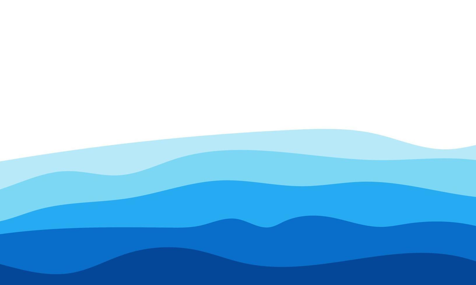 vecteur de couche de vague océanique rivière bleue abstraite