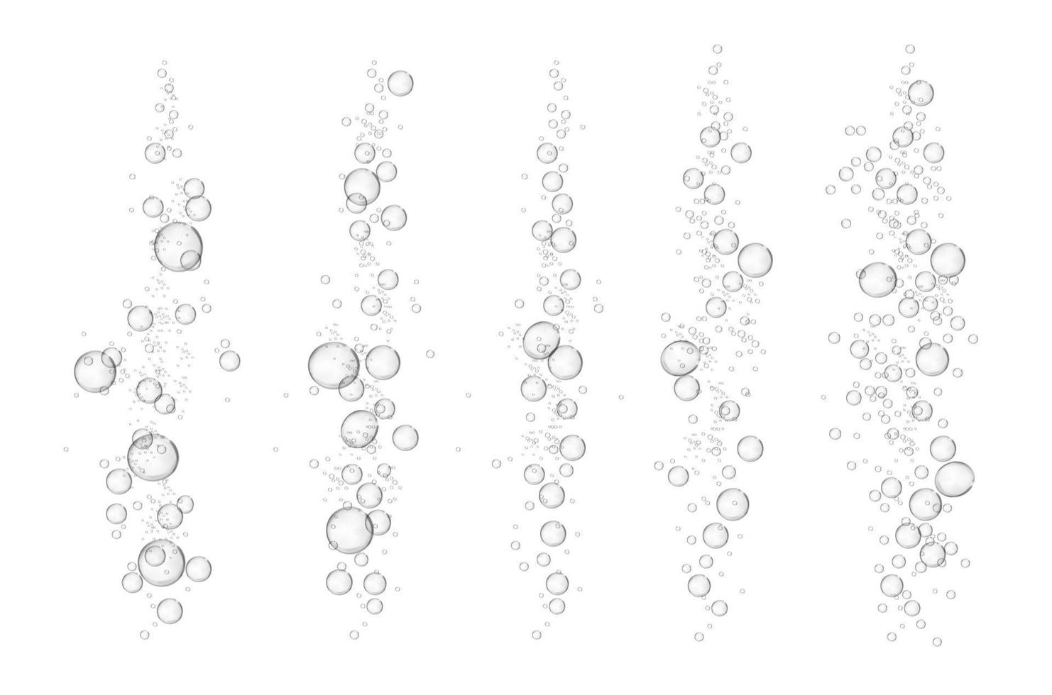 bulles d'air pétillantes à l'eau, boisson gazeuse effervescente vecteur