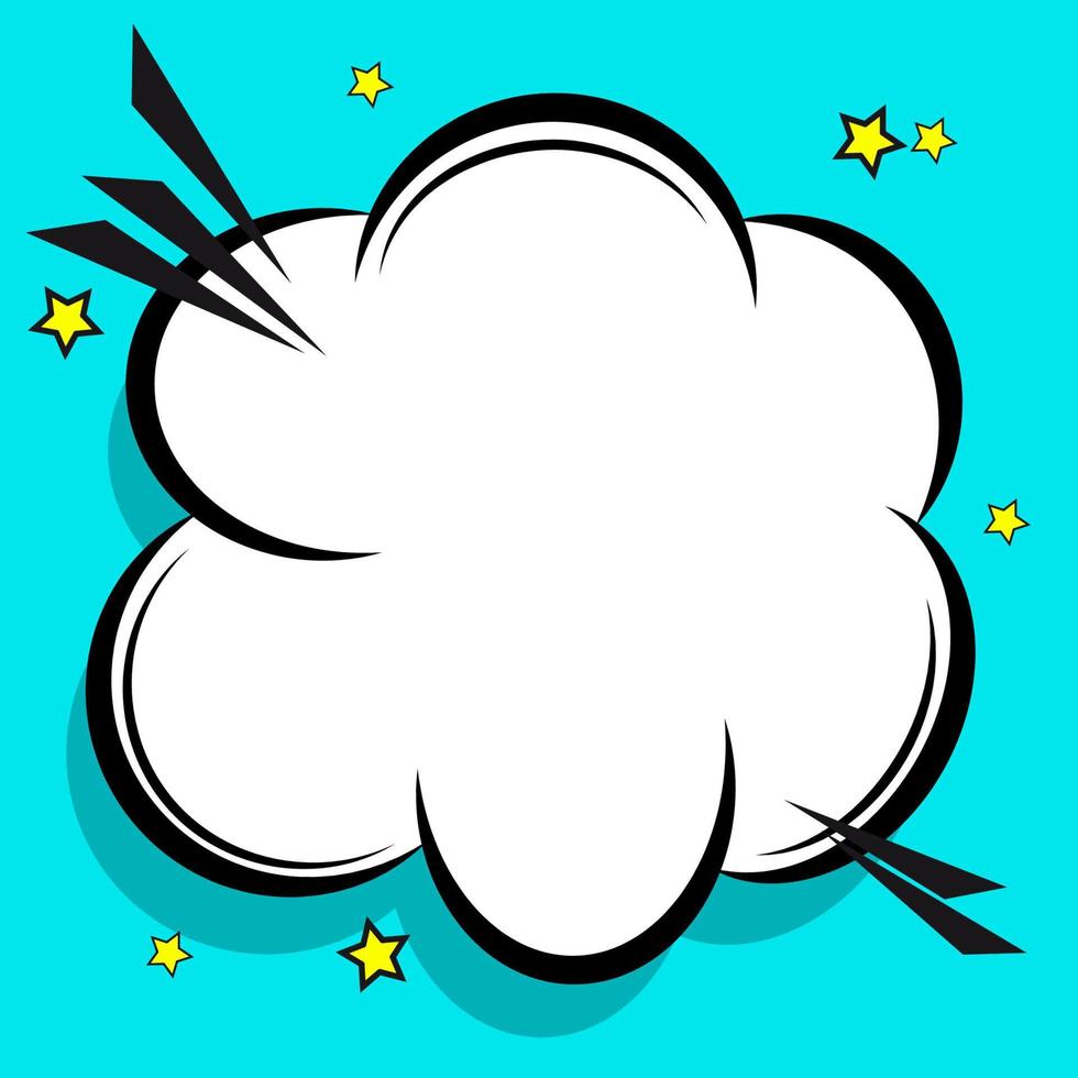 nuage de conception de bande dessinée rétro. bulles d'explosion flash. éléments vectoriels pop art. vecteur