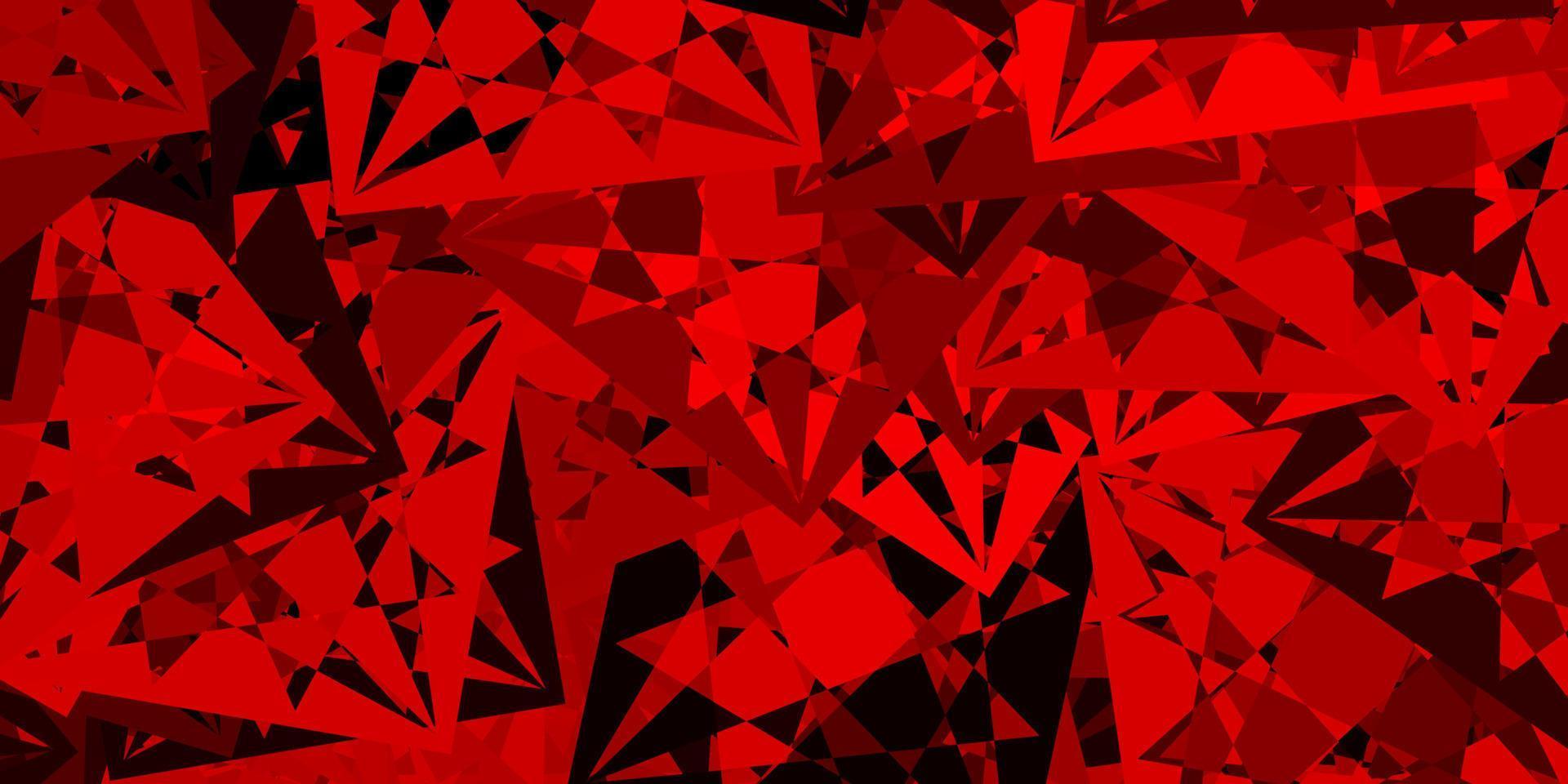 modèle vectoriel rouge clair avec des formes polygonales.
