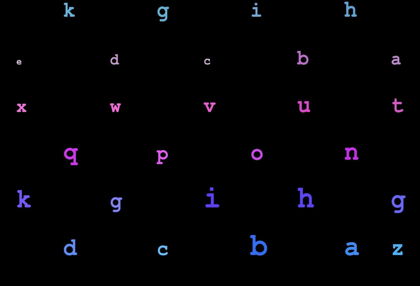 multicolore foncé, motif vectoriel arc-en-ciel avec symboles abc.