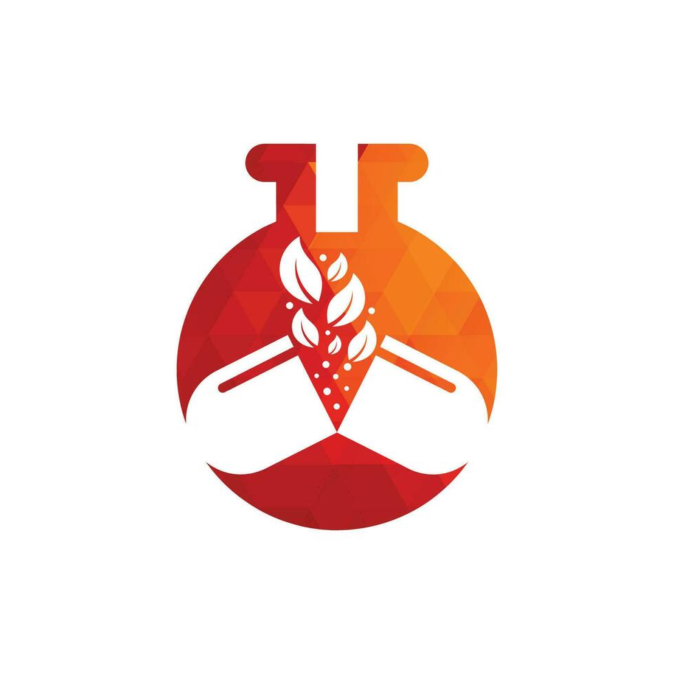 logo du laboratoire d'écologie. icône de concept de conceptions de logo de laboratoire naturel. vecteur