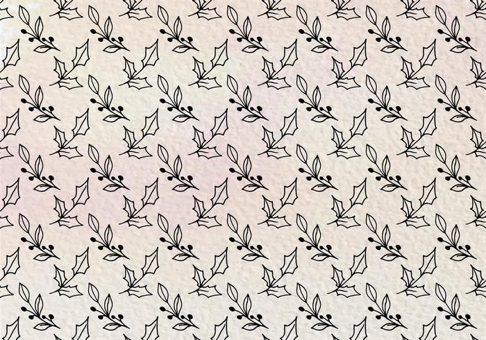 Free Vector Ink Winter Hojas Pattern