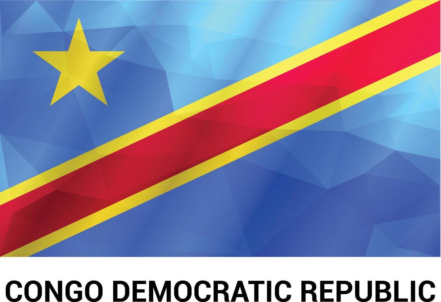 vecteur de conception du drapeau de la république démocratique du congo
