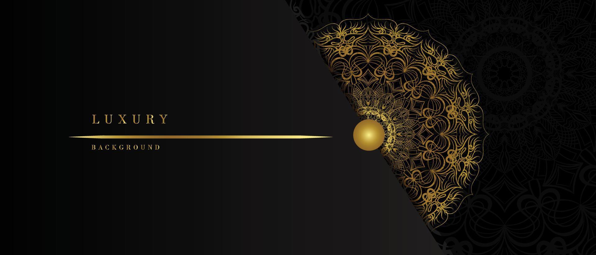 fond de mandala de luxe avec motif arabesque doré style oriental islamique arabe. illustration vectorielle de mandala décoratif vecteur