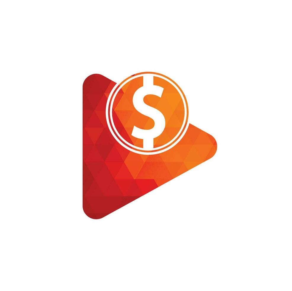 conception de modèle de logo de jeu vidéo d'argent. vidéo de logo moderne pour de l'argent. vecteur
