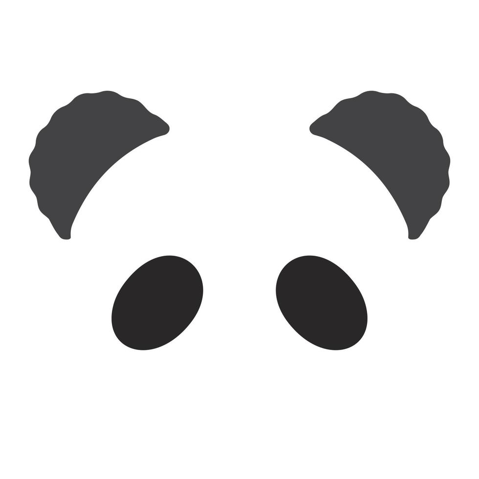 couleur d'oreille d'ours panda sur fond blanc. illustration vectorielle vecteur