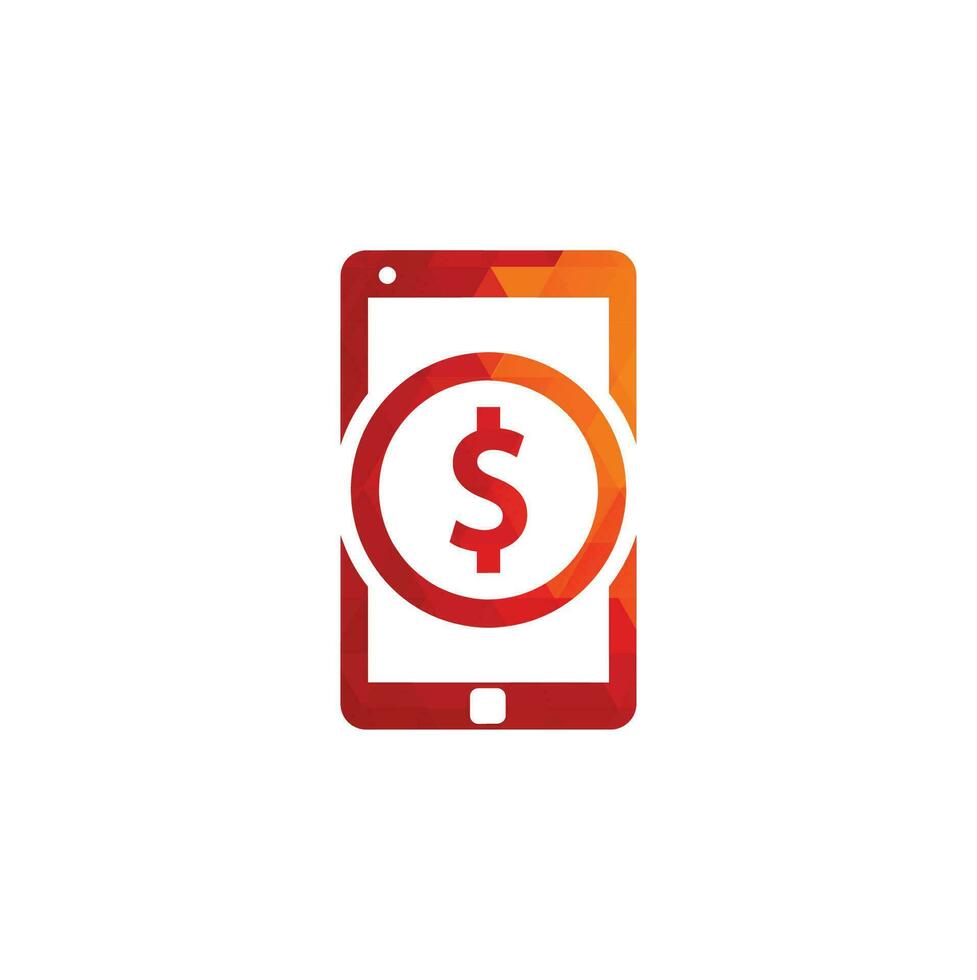 conception de modèle de logo de paiement mobile. modèle de vecteur de logo d'argent mobile