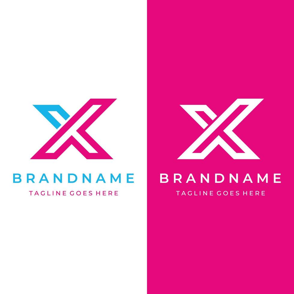 élément de logo abstrait de conception créative lettre initiale x géométrie ou monogramme dans un style branché.logo pour les entreprises, l'identité, l'entreprise, vecteur