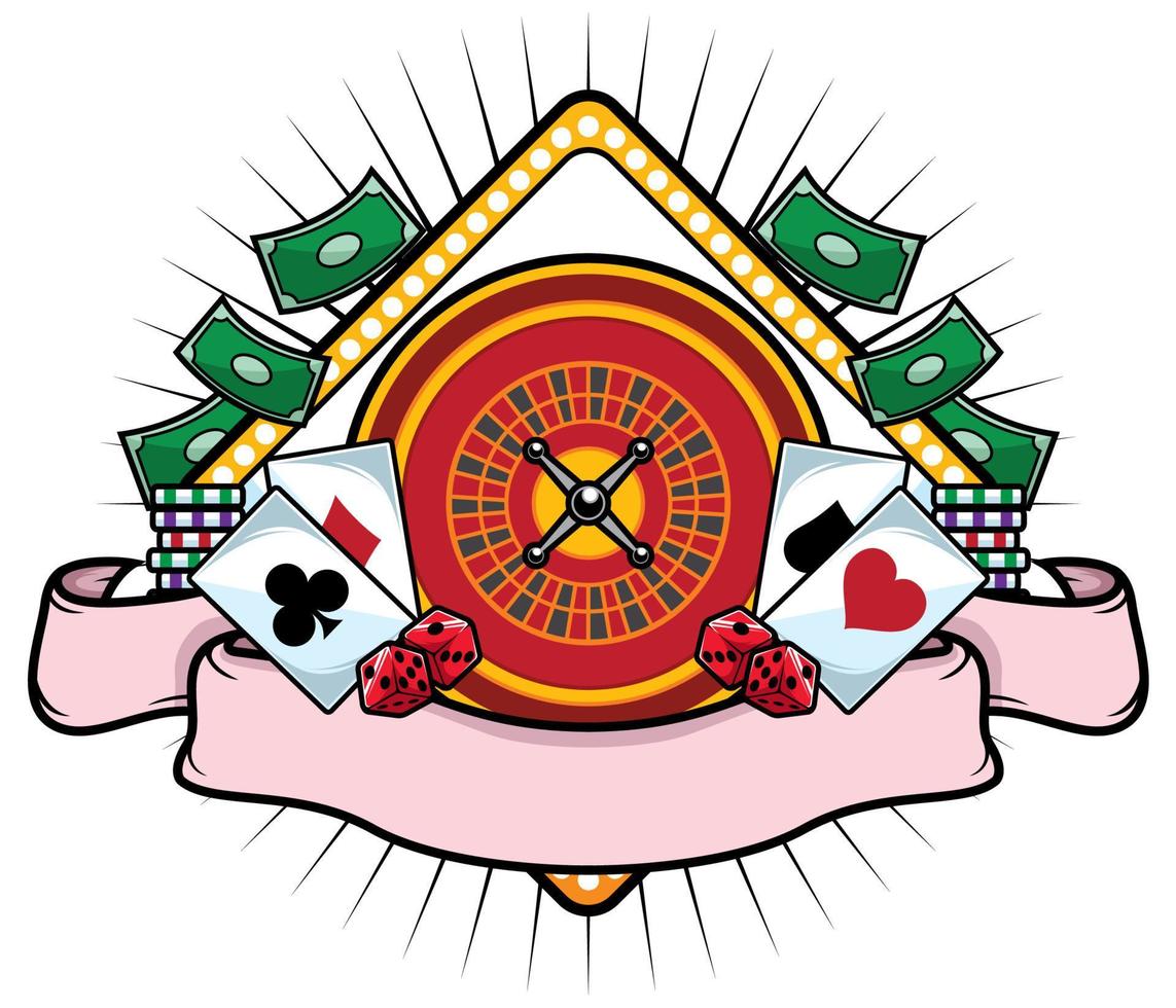 symbole de la mascotte du casino vecteur