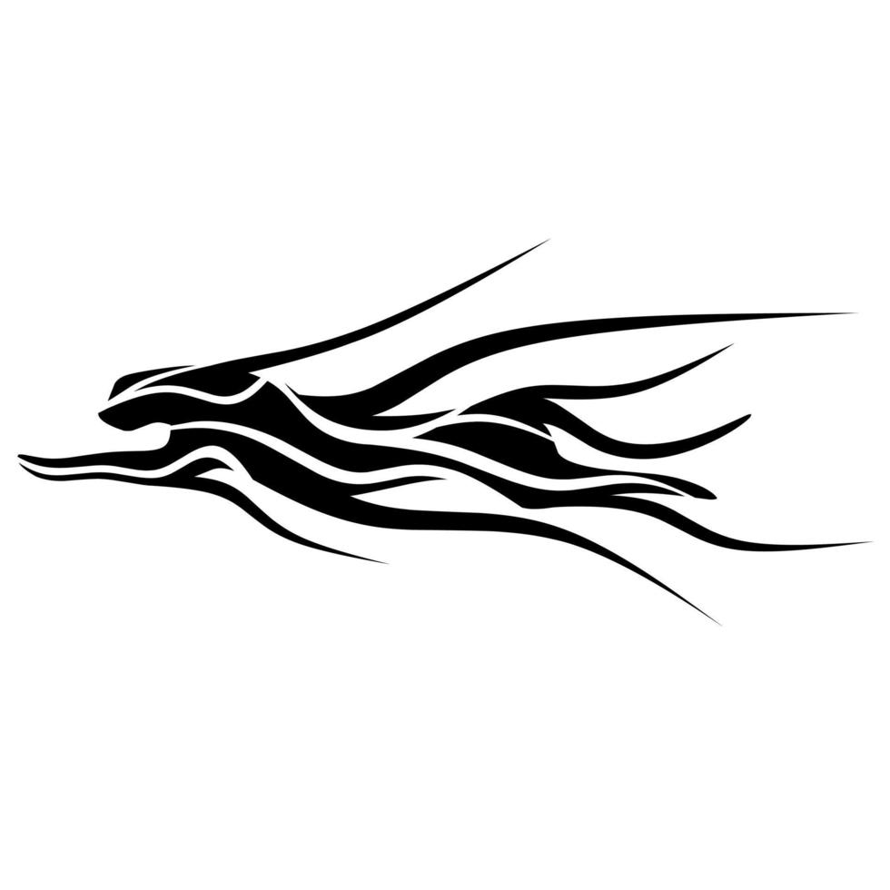 silhouette de guépard en cours d'exécution. conception vectorielle de guépard galopant sur fond blanc. idéal pour les logos de vitesse. vecteur
