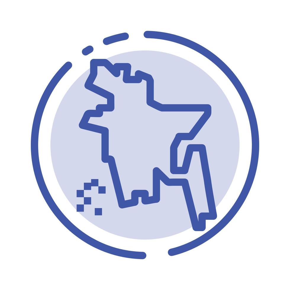 bangladesh bangladesh pays bangladesh bleu pointillé ligne icône vecteur