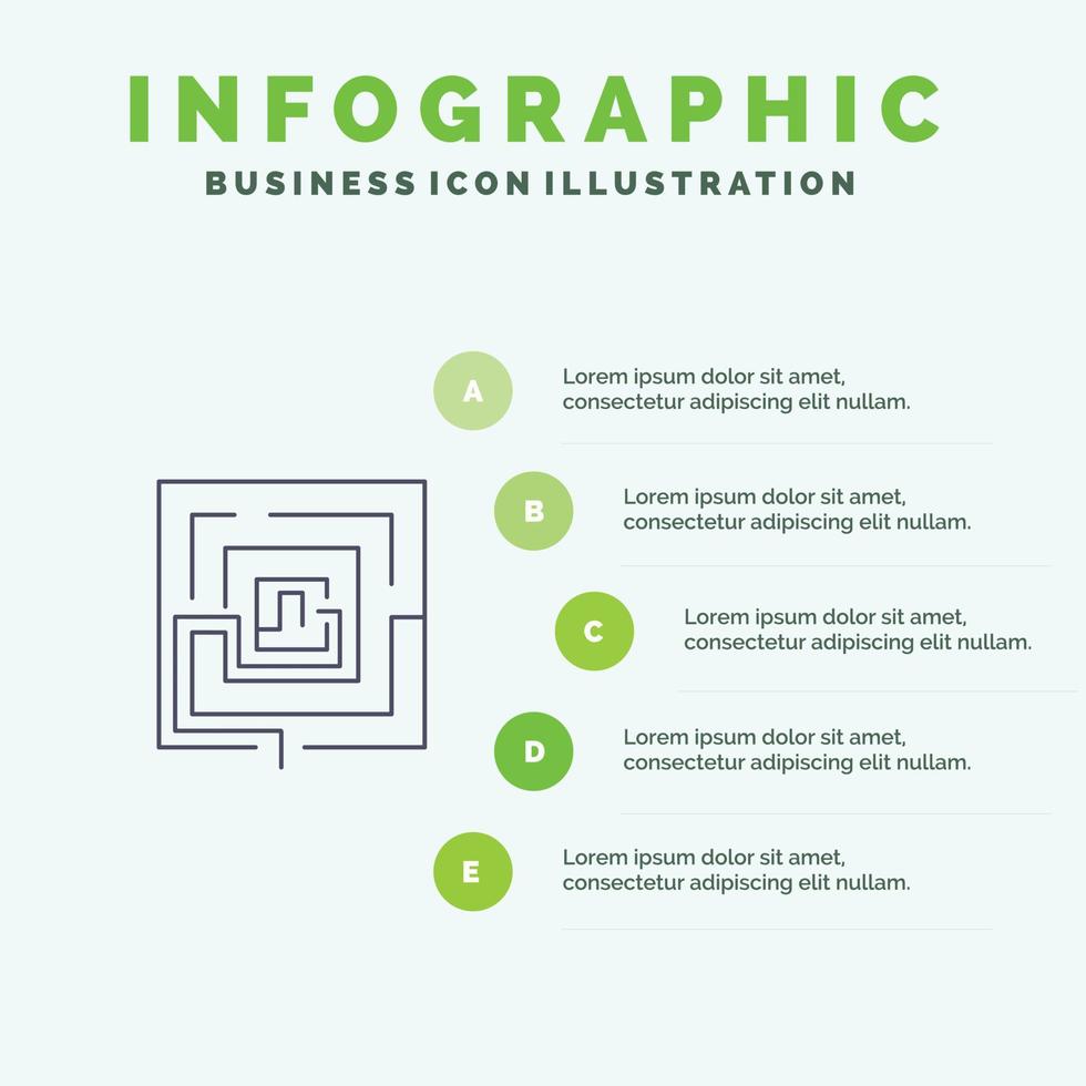 idée d'entreprise marketing pertinent puzzle solide icône infographie 5 étapes présentation arrière-plan vecteur