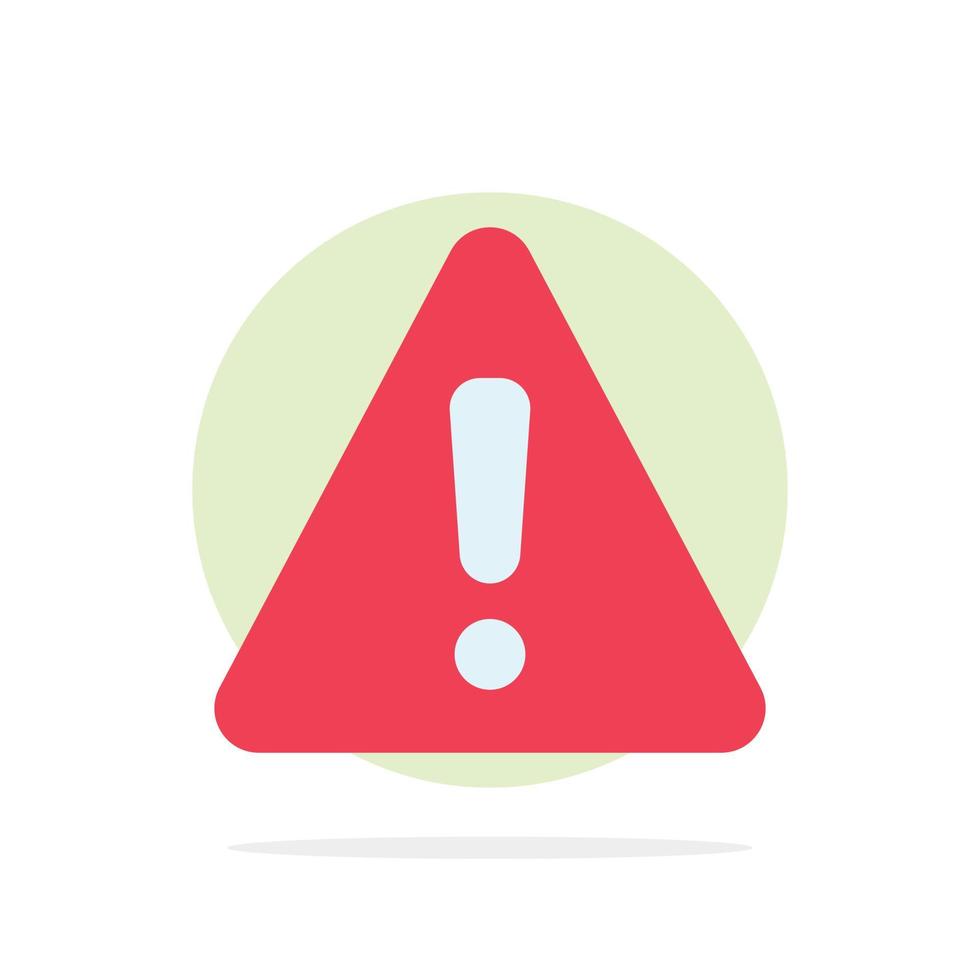 alerte danger panneau d'avertissement abstrait cercle fond plat couleur icône vecteur