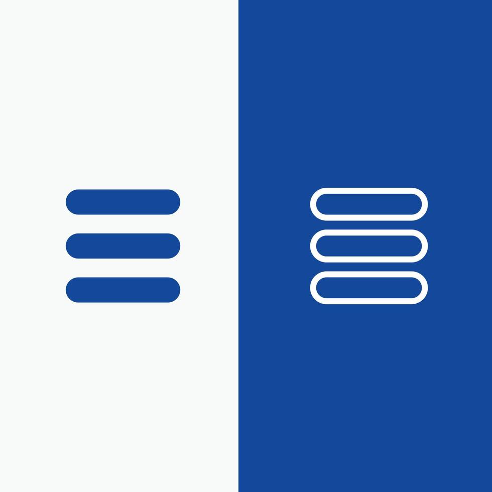 liste des tâches ligne de texte et glyphe icône solide bannière bleue ligne et glyphe icône solide bannière bleue vecteur