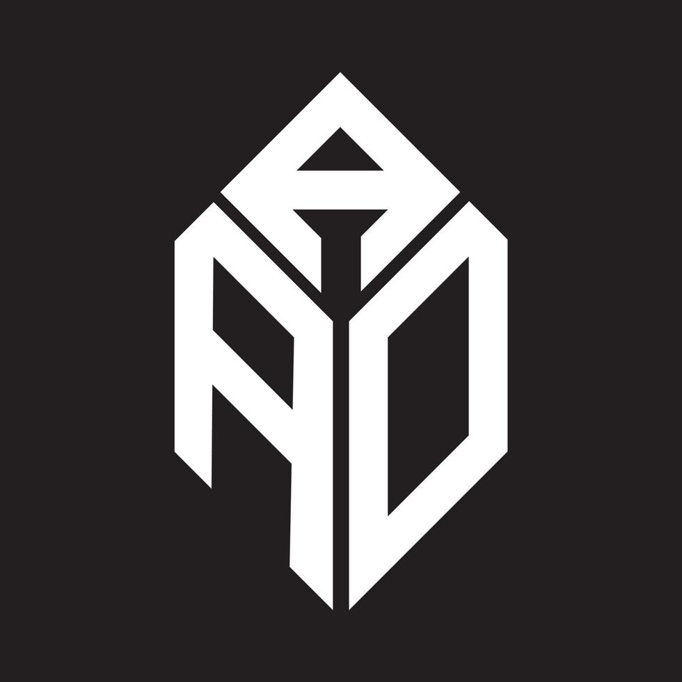 création de logo de lettre aad sur fond noir. concept de logo de lettre initiales créatives aad. conception de lettre d'annonce. vecteur