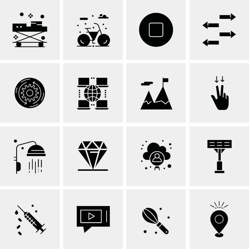 16 icônes commerciales universelles illustration d'icône créative vectorielle à utiliser dans les projets liés au web et au mobile vecteur