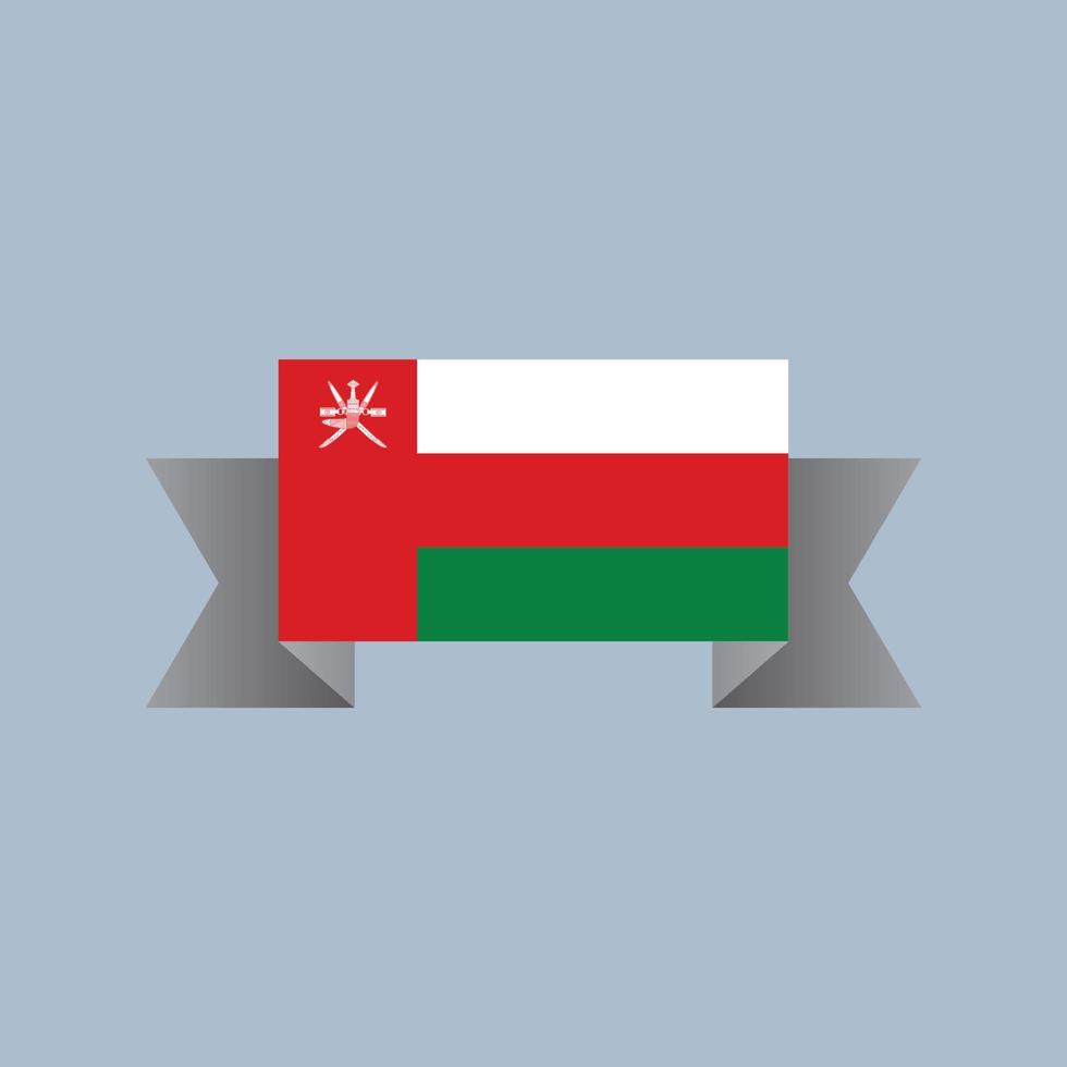 illustration du modèle de drapeau oman vecteur