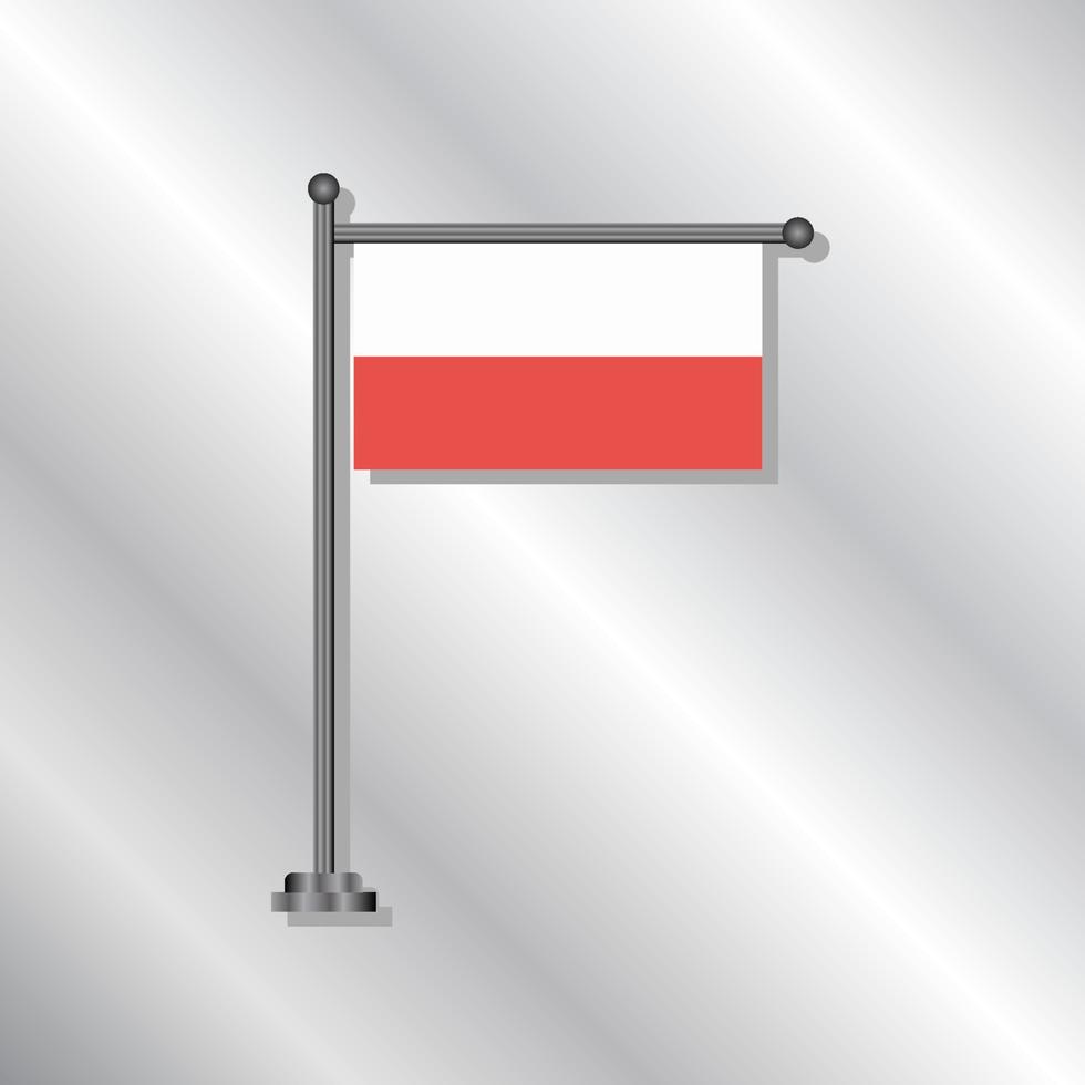 illustration du modèle de drapeau pologne vecteur