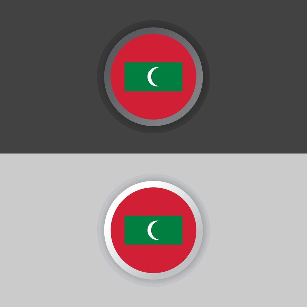 illustration du modèle de drapeau des maldives vecteur