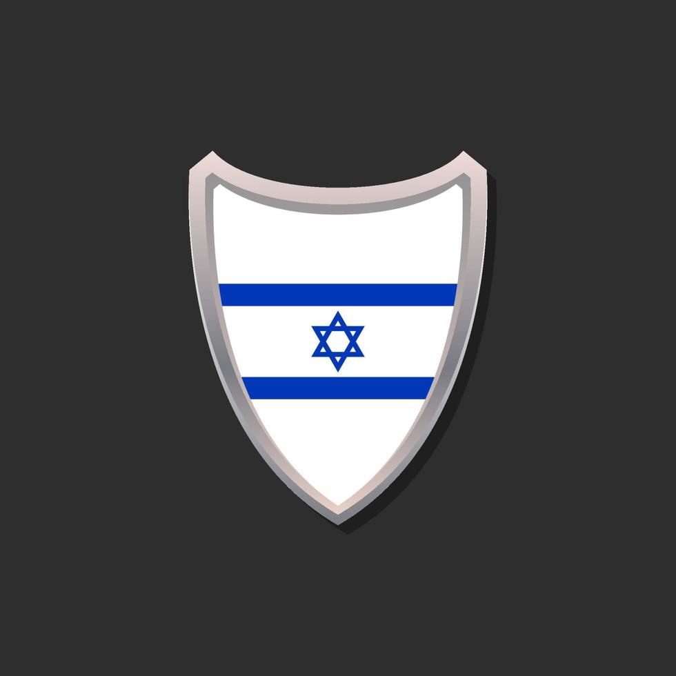 illustration du modèle de drapeau israélien vecteur