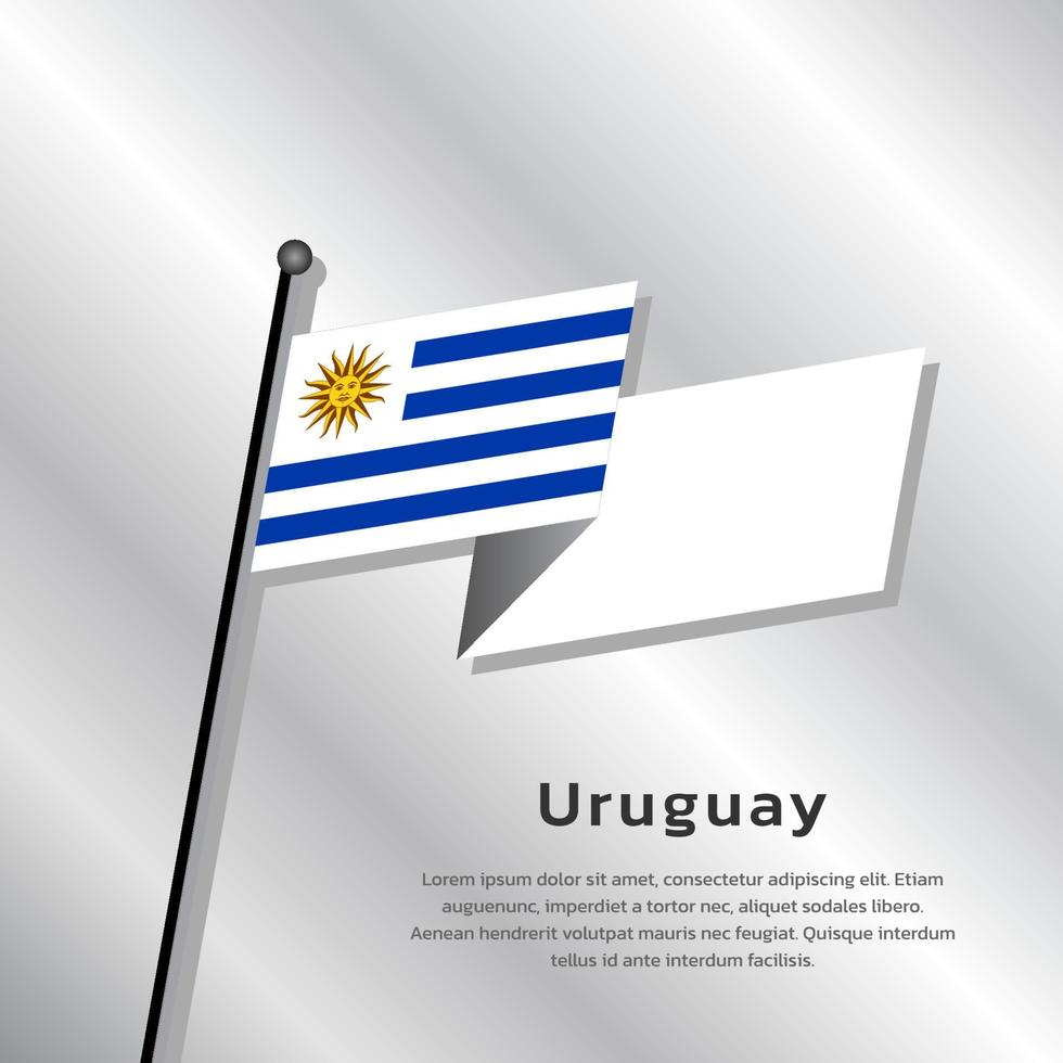 illustration du modèle de drapeau de l'uruguay vecteur